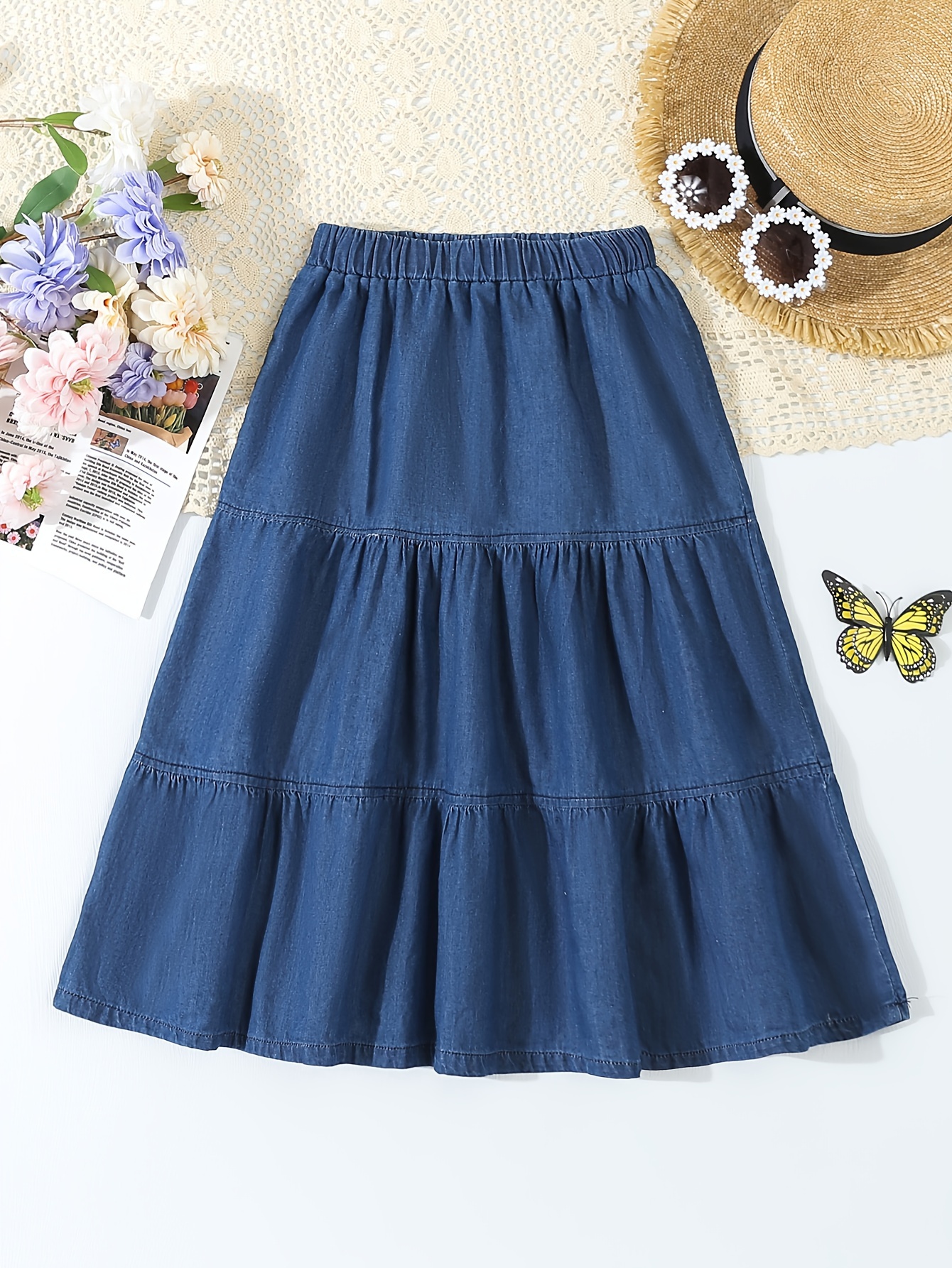 falda campana elegante niñas cintura Temu Guatemala