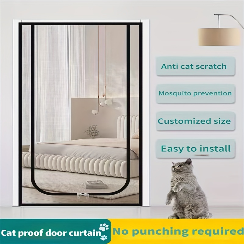 cat proof magnetic screen door curtain heavy duty Temu