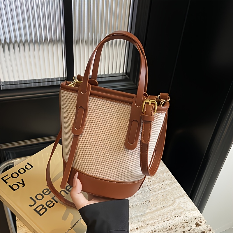 TEMU [stylish Bucket Bag] Versatile Stylish Ladies' Bucket Bag | Compact Yet Spacious Design Ideal For Spring And Summer Trends, Commuting Or Daily
