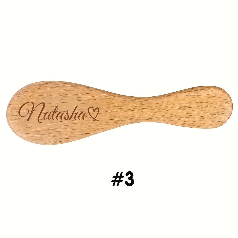 1pc Custom Engraved Hairbrush With Goat Hair Bristles, Soft Bristles For Gentle Hair Care, Ideal For , Unique Keepsake, Hair Brush Comb Brush Birth/baptism/birthday Shower Gifts