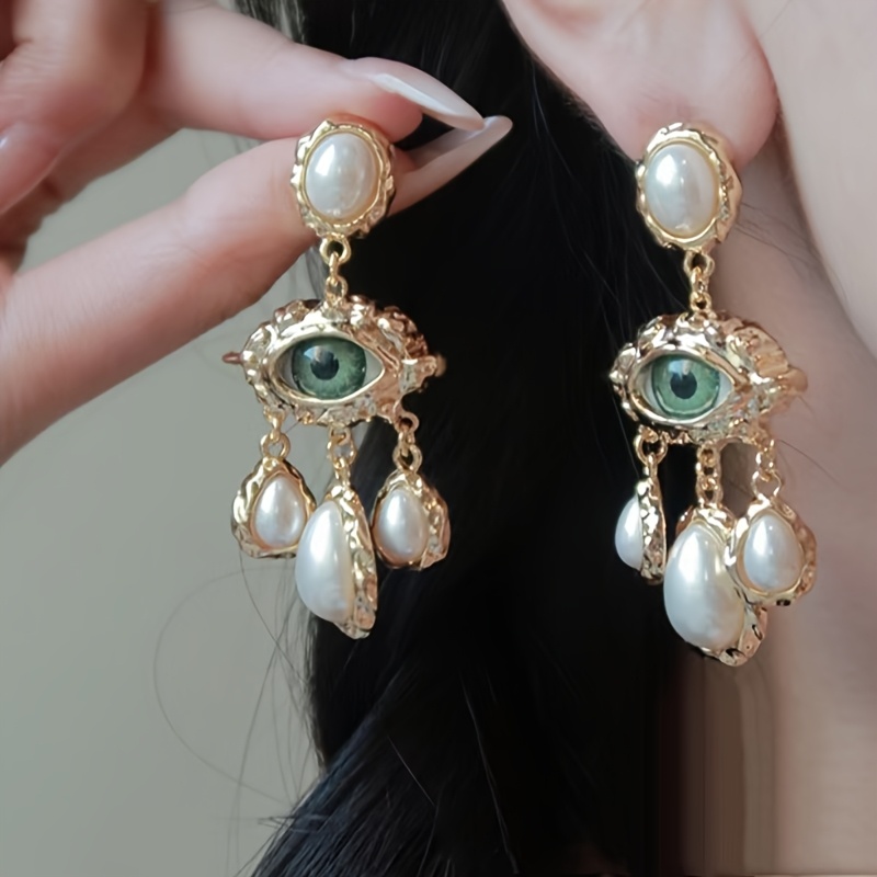 

Elegant French-inspired Long Tassel Drop Earrings With Unique - Stainless Steel Posts, Uv Plated Alloy For & Party Wear