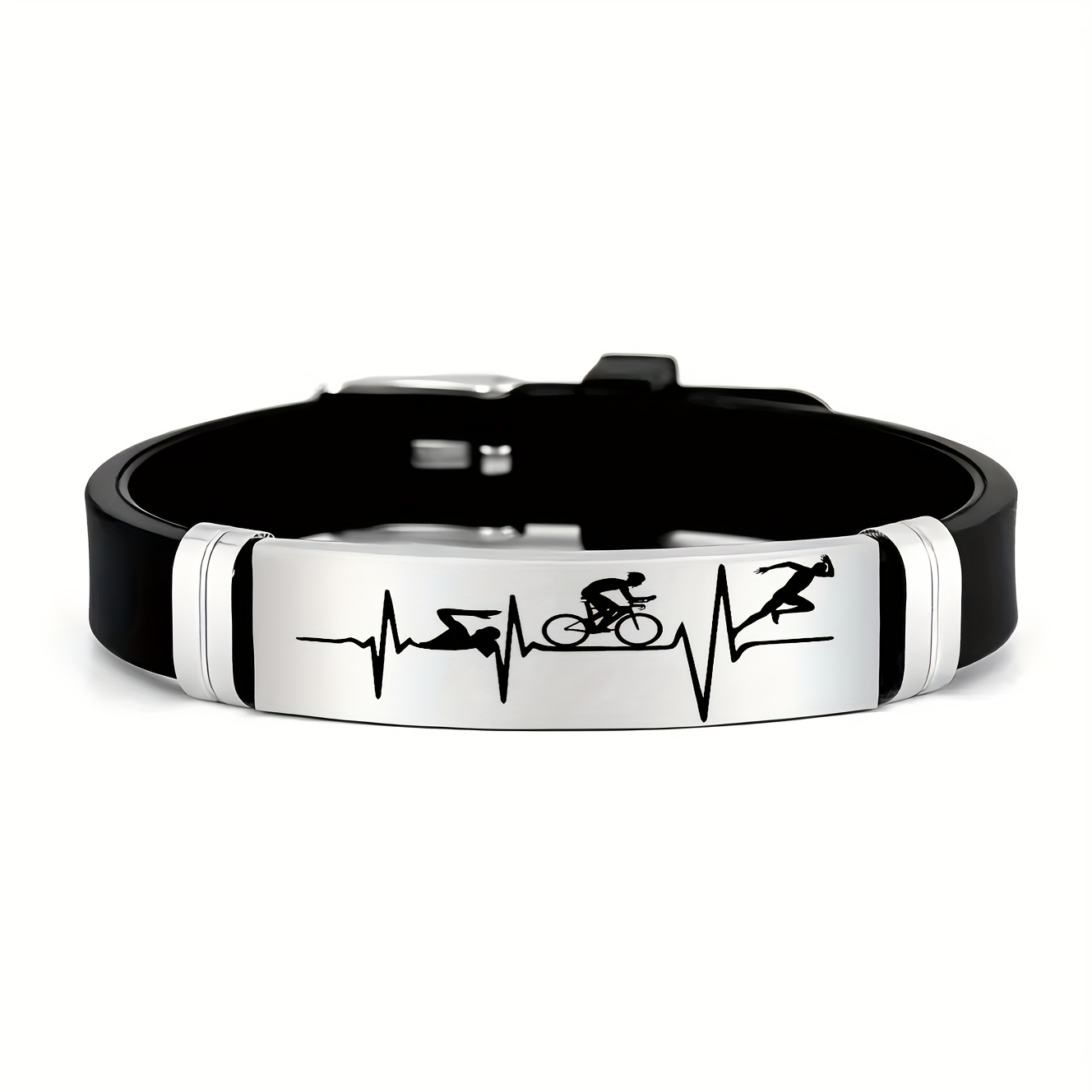 TEMU Men's Athlete Compatible - Non-ic Wristband Suitable For Gym, Swimming, Cycling, Running - Ideal For Fitness Trackers & Smartwatches, Perfect