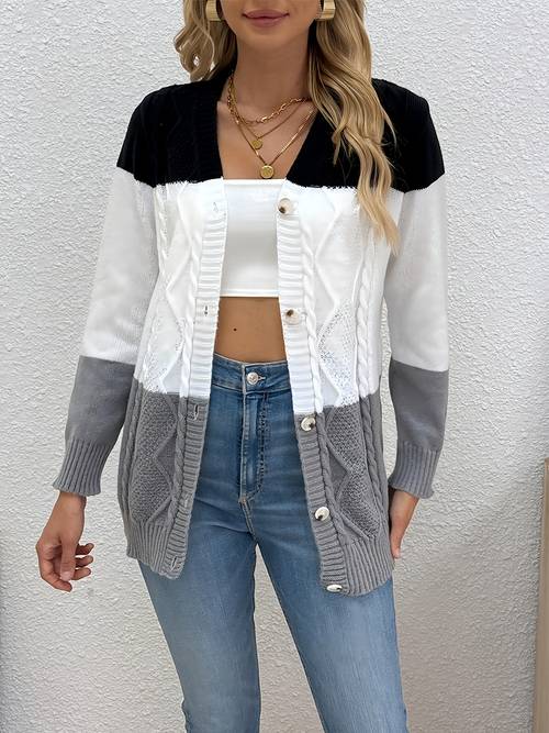 fashionable womens casual cardigan pattern fall