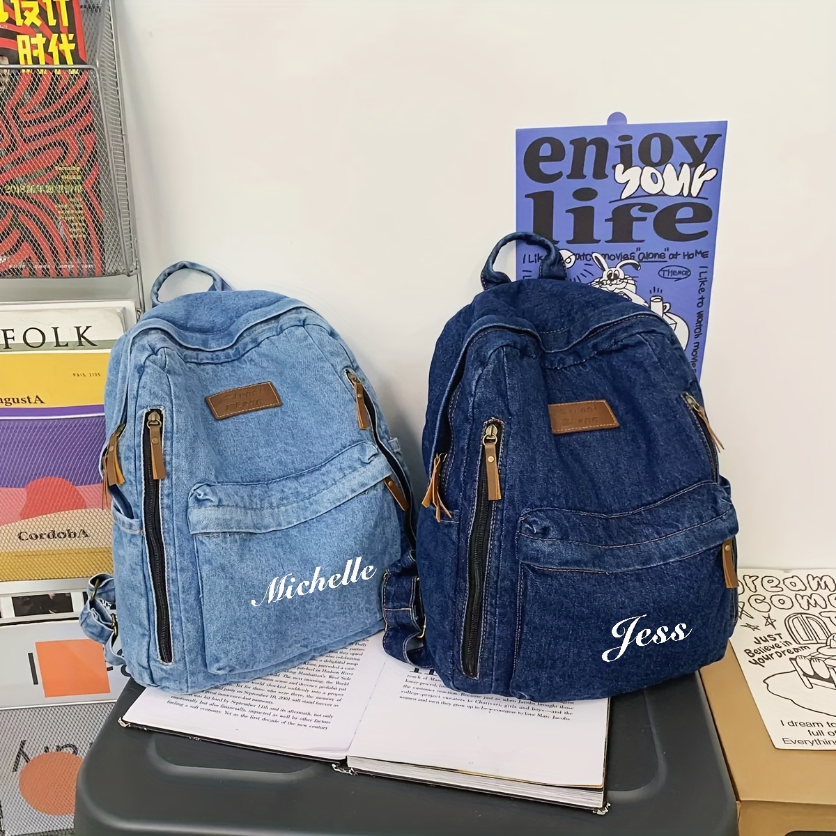 バックパック・リュック ODD STUDIO ODD SIGNATURE SMALL DENIM BACKPACK MUSINSA公式 | ODDSTUDIO Odd Signature Small Backpack