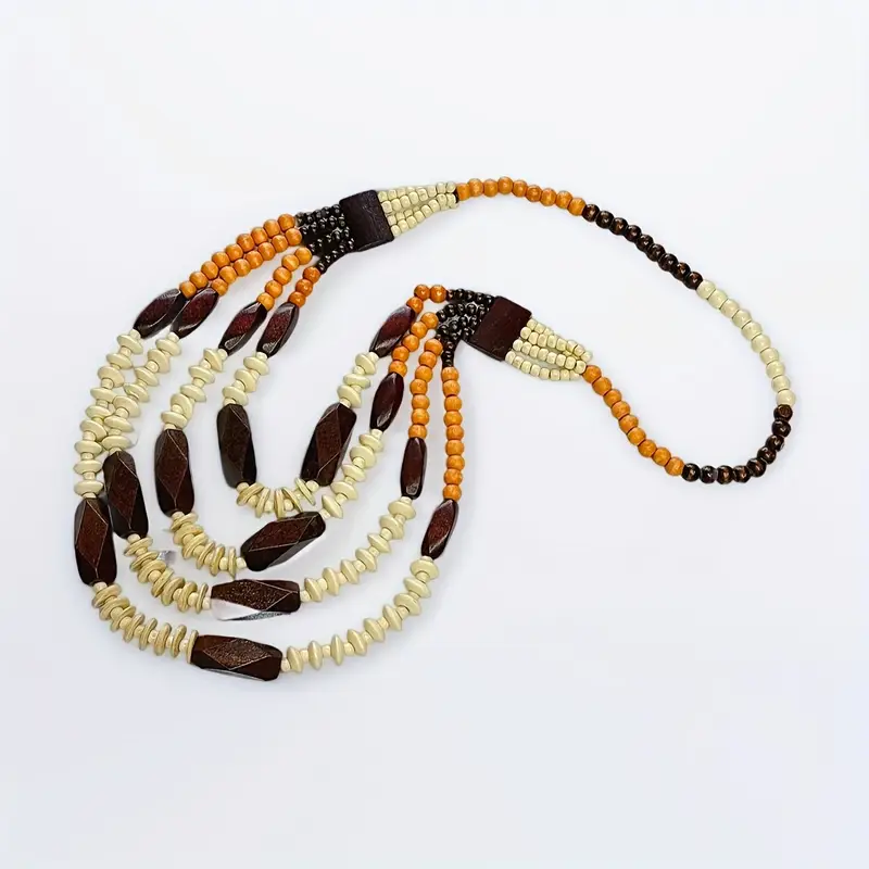 Decoratieve houten Kralen ketting 110 cm Decoratieve houten Kralen ketting 110 cm