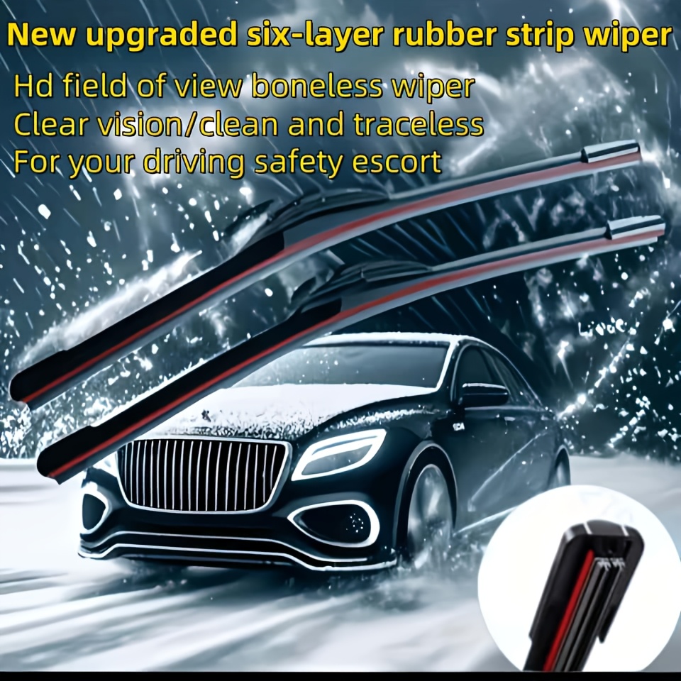 

Universal Six-layer Wiper Blades With High , Bone-free, Silent, And Made With .