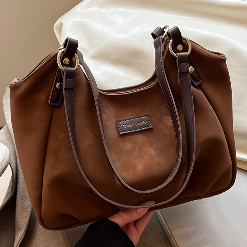 TEMU Speziell neue vielseitige Damen-Mode-Schultertasche im Vintage-Stil – Großvolumiges Design, schlichtes elegantes Körperdesign, kombiniert mit