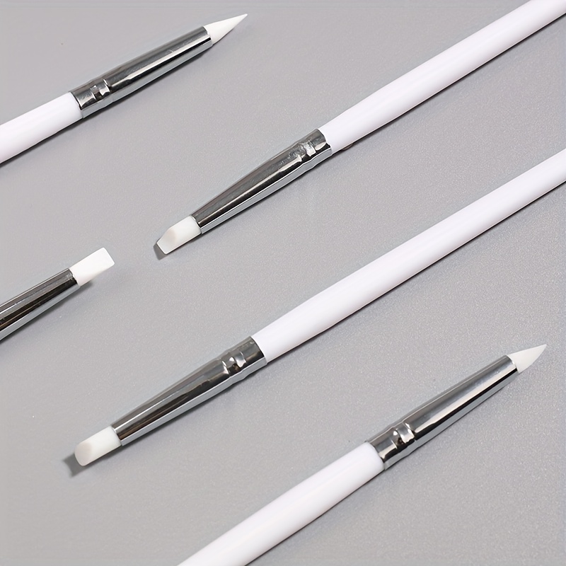 5pcs Nail Art Pen Set with Silicone Pressing Pen