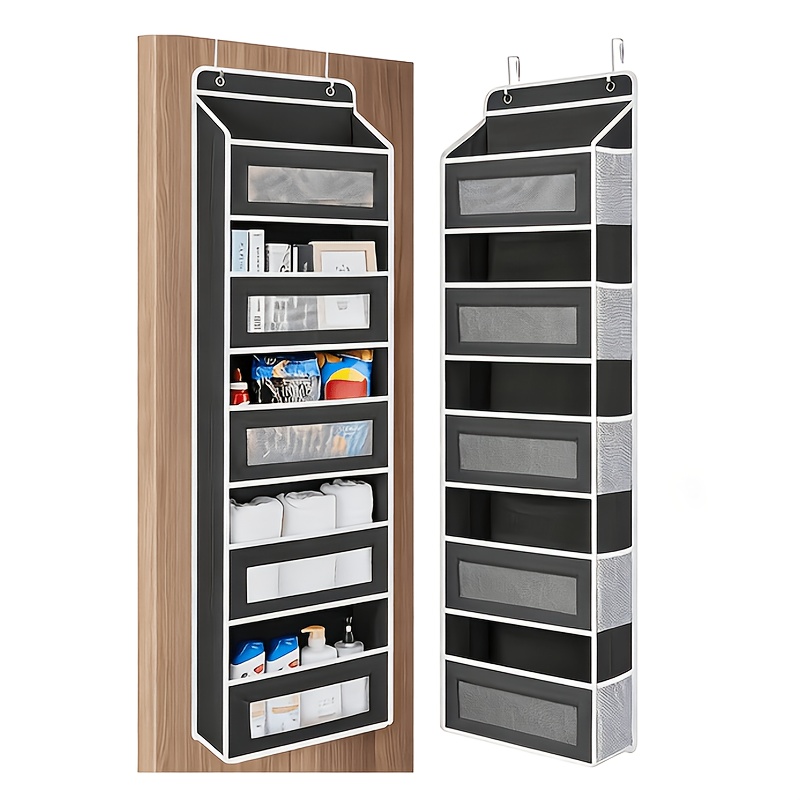 3 5 tier hanging storage organizer 1 pack over the door organizer storage 3 5 shelf hanging door organizer with 5 large capacity pockets anti tilt 44 lb load behind door organizer for bedroom bathroom pantry