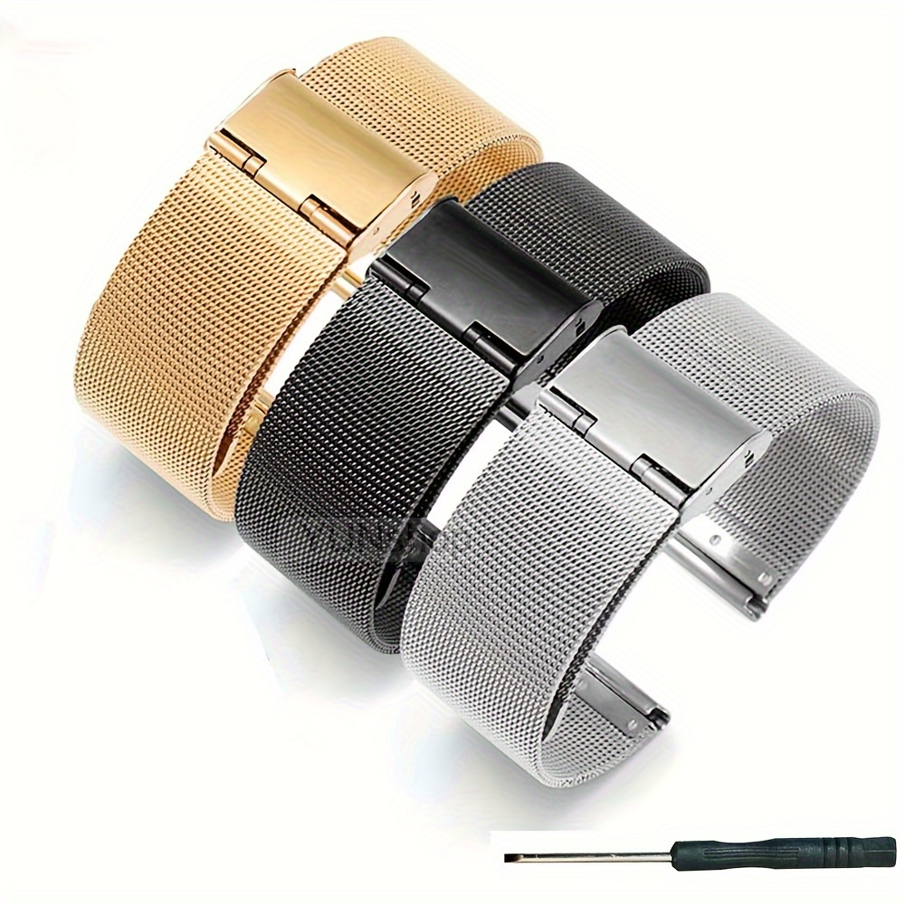 

20mm 22mm Stainless Steel Milanese 04 Line Strap For Huawei Samsung Smart Watch Series Sending Tool