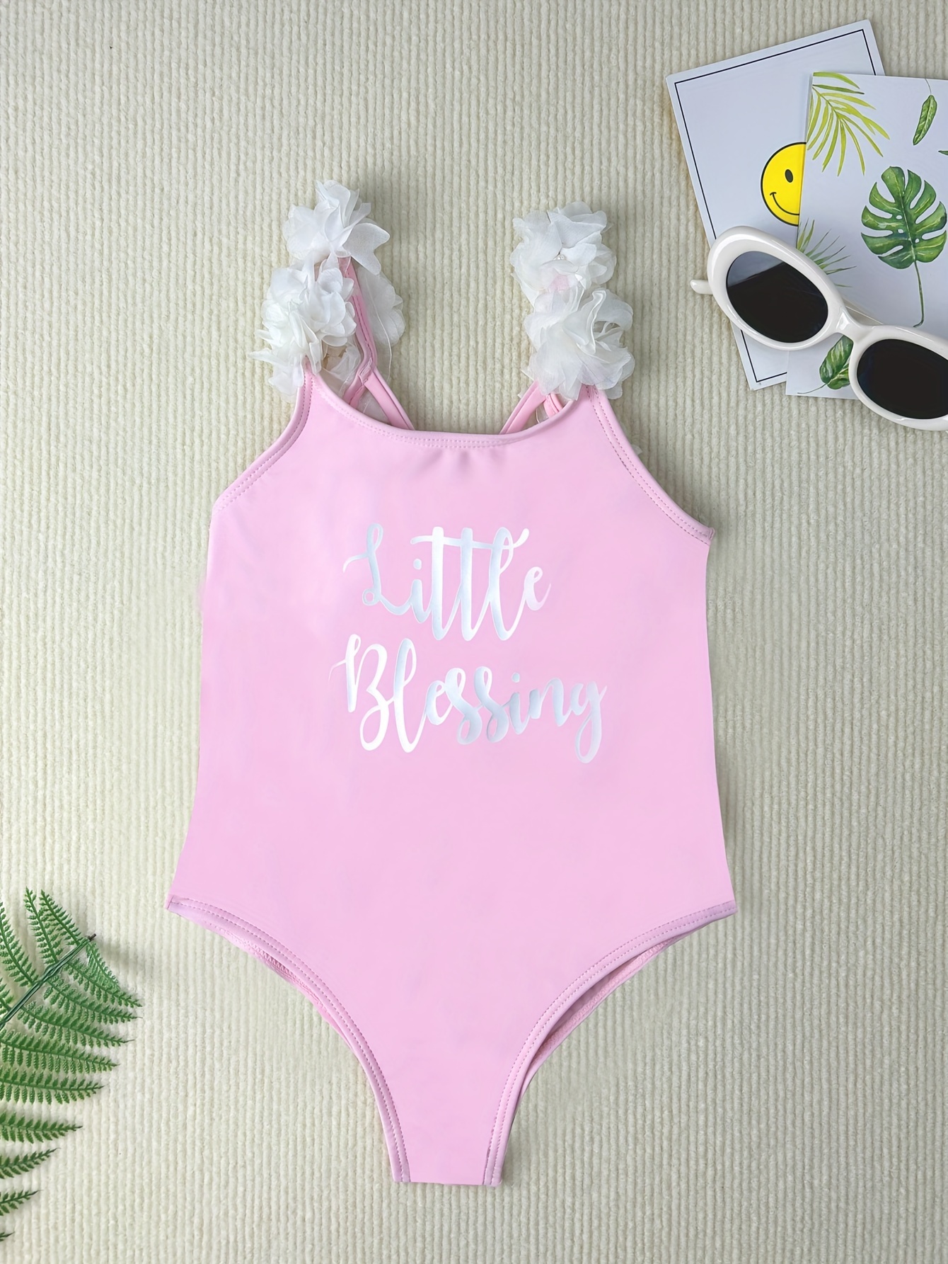 Ropa de baño linda con letras para niñas, traje de baño de una pieza sin  espalda, traje de baño para piscina, vacaciones, playa, ropa de playa