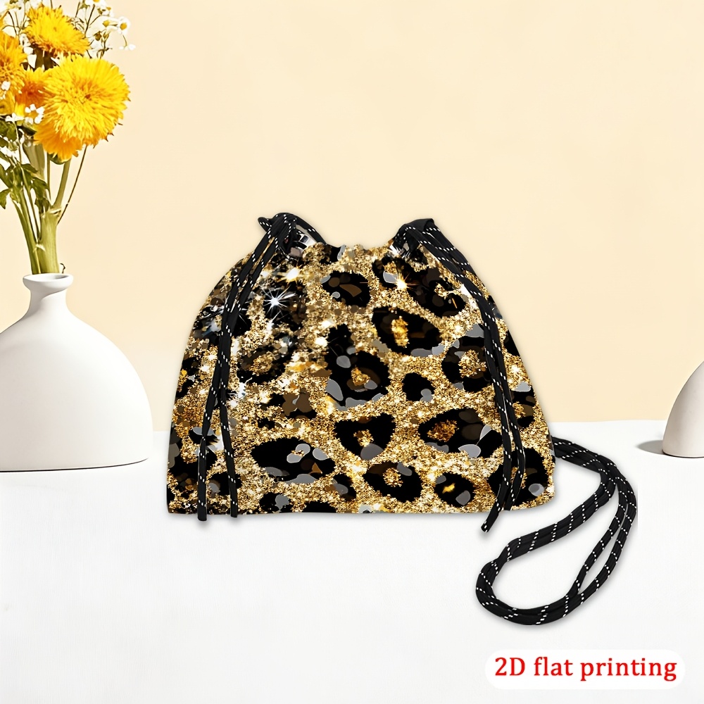 TEMU es un bolso cruzado con cordón 2D con y diseño de leopardo, para el uso diario de las mujeres. en varios colores y de poliéster casual.