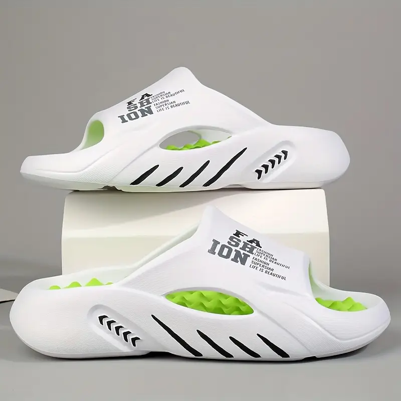 mens slippers 2024 and summer comfortable outsole outdoor casual eva slippers mens fashion cool slides anti slip wear resistant breathable all match couple slippers Product details 3