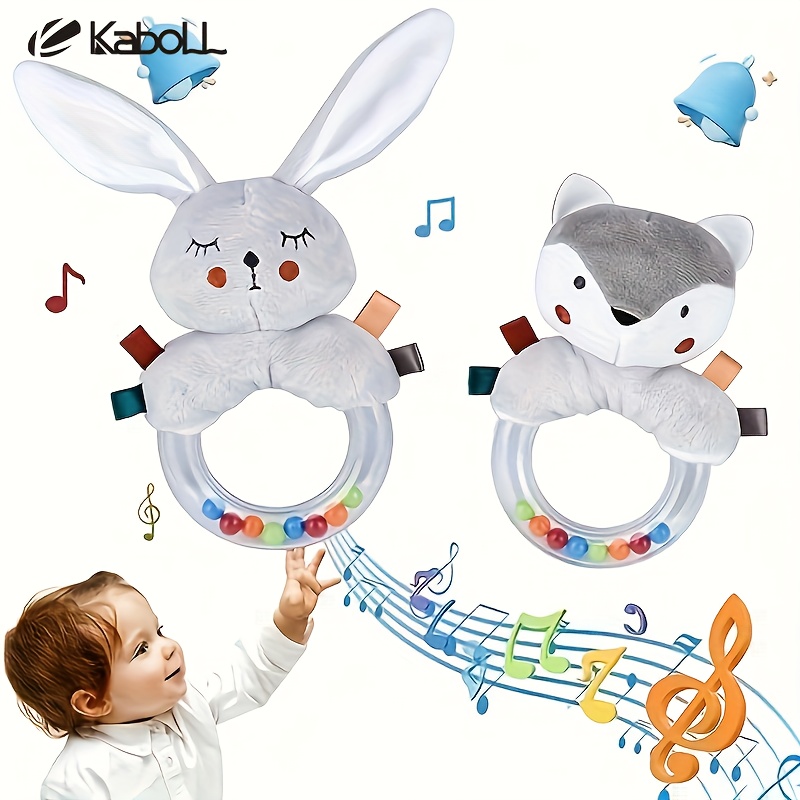 

Baby Rattles 0-6 Months Newborn Toys Baby Toys 0-3 Months Soft Hand Bell Grip Pleated Squeaky Travel Accessories 0 3 6 9 12 Months Old