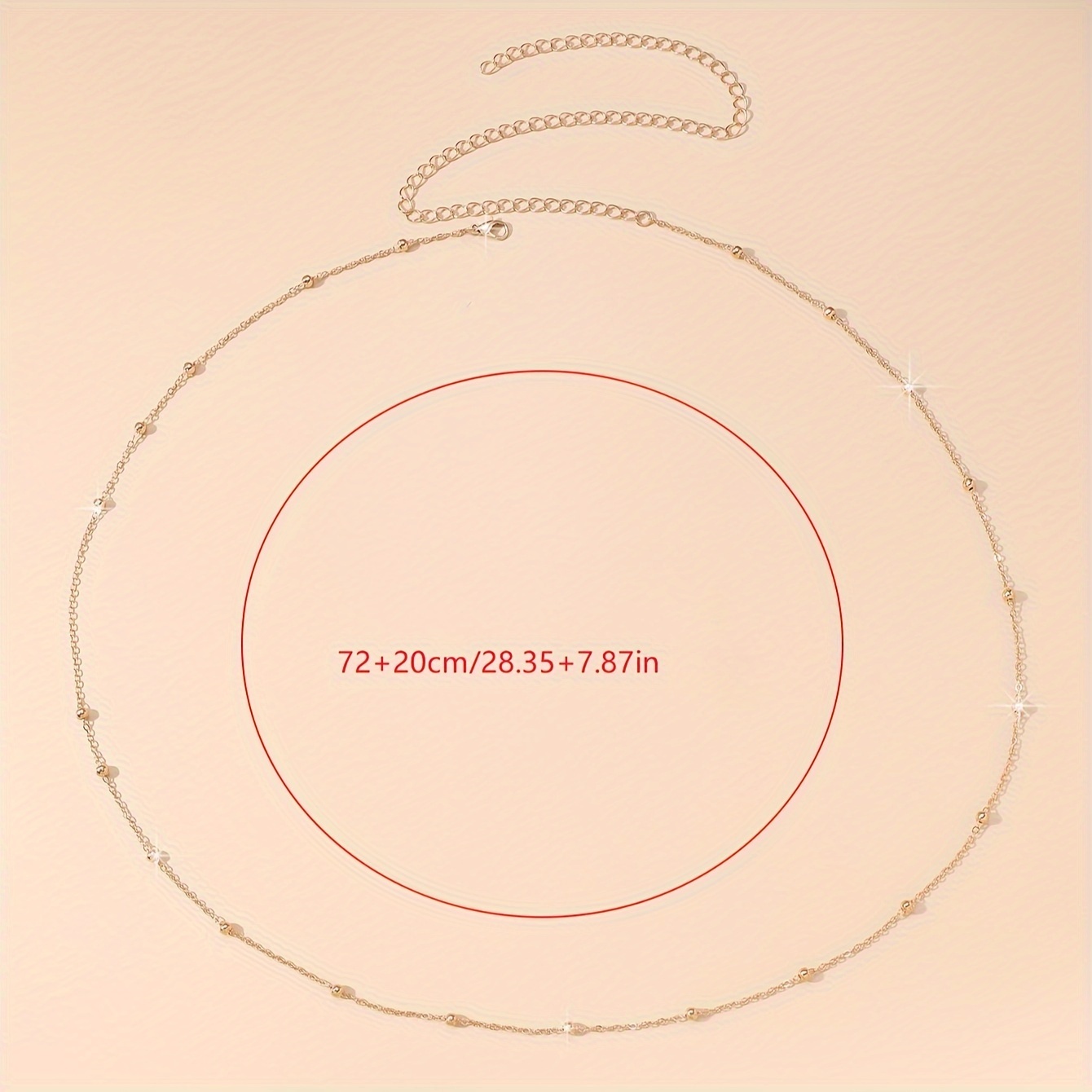 Beaded Thin Waist Chain for Women