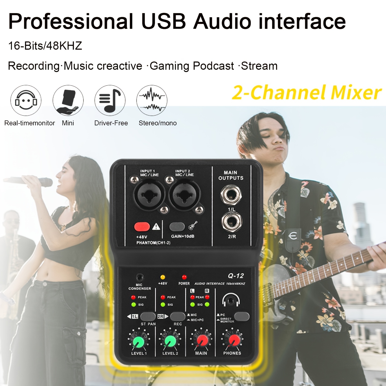 usb audio interface sold on Temu United States