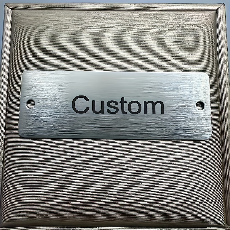 TEMU Placca Personalizzata in Acciaio Inossidabile 1pz - Incisione Laser Personalizzata, Adatta per Decorazione , Ufficio e Scatola da Vino con