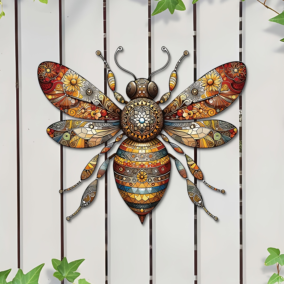 Vibrant Bee Metal Art Wall Decor - image 4