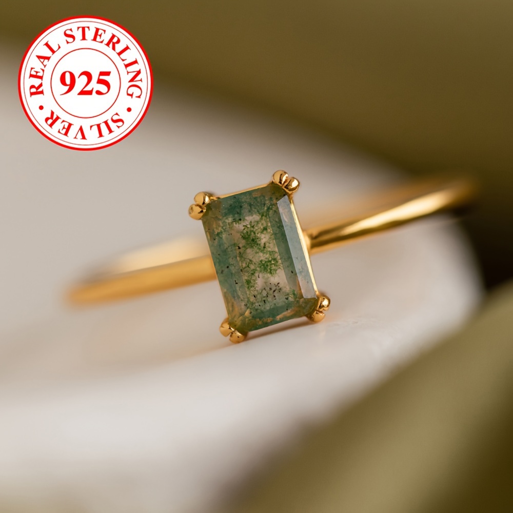 

Vintage-style 925 Sterling Silver Ring With Aquamarine Gemstone, Elegant And , Wedding, Party, Or Gift