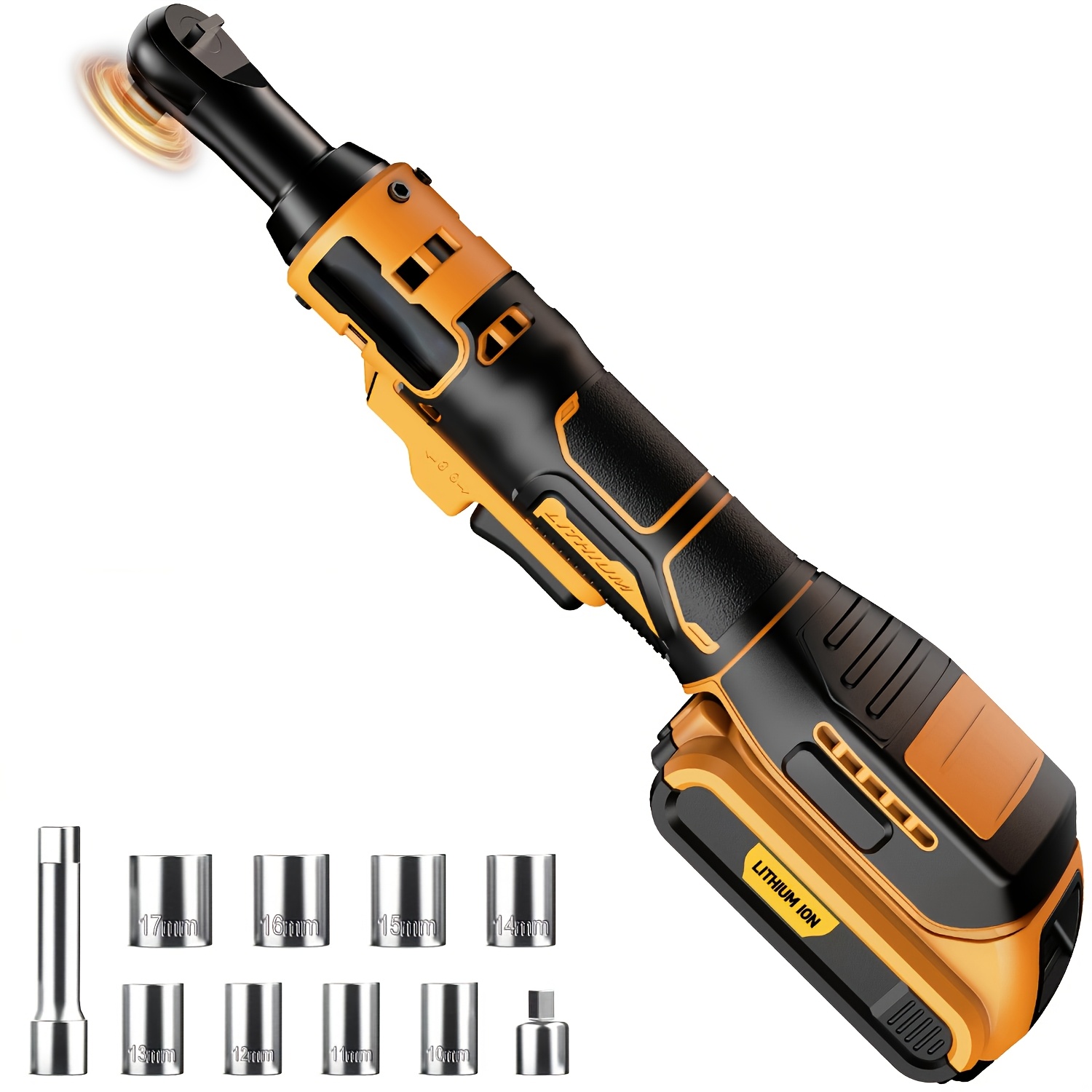 TEMU 20v- 400rpm Cordless Ratchet Wrench Set Professional Tool For Engine Bay Repairs And Home Installations | Garage Tool Gift Box (battery Not