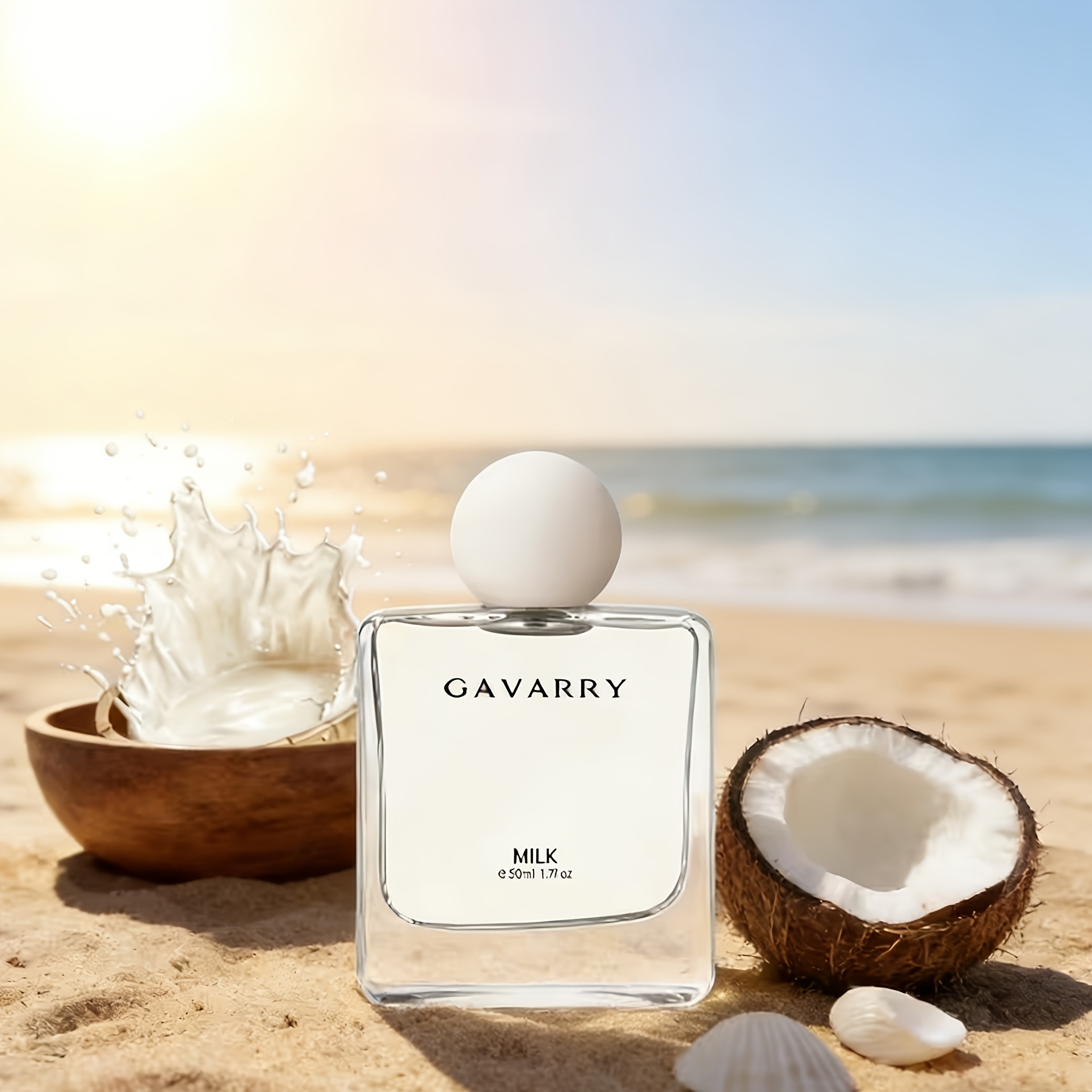 Image of 50ml Women's Long-lasting Milk Eau De Toilette, Coconut Caramel, Vanilla Fragrance, Suitable For Daily Use, Special Occasions, Gifts, High-quality Fragrance Hair Perfume