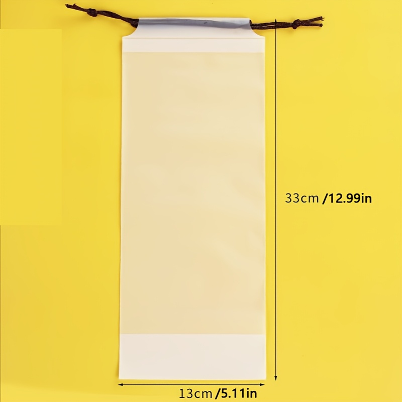 1pc Umbrella Storage Bag with Drawstring Closure, Semi-Transparent Durable Plastic Travel Organizer for Car & Outdoor Use, 12.98x32.99 cm White, Travel Storage Solution | Cylindrical Storage Bag | Secure Storage