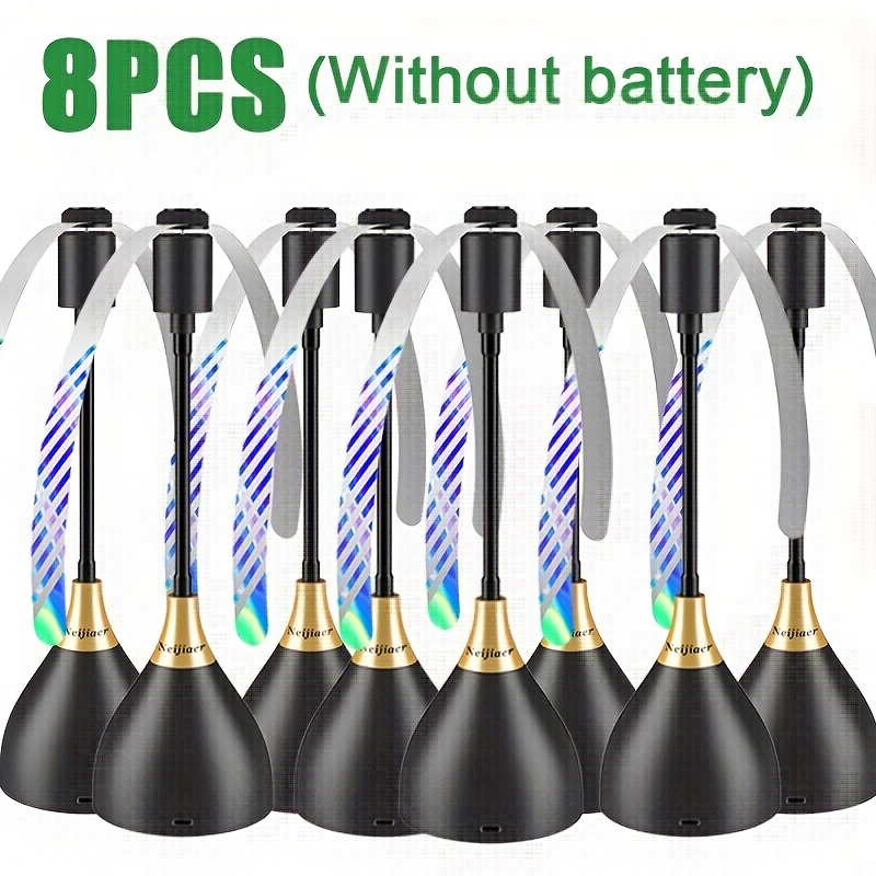 item picture portable tabletop fly fan with holographic   6pcs 8pcs options for indoor and outdoor use   flies away ideal for picnic restaurant party home bbq fly deterrent