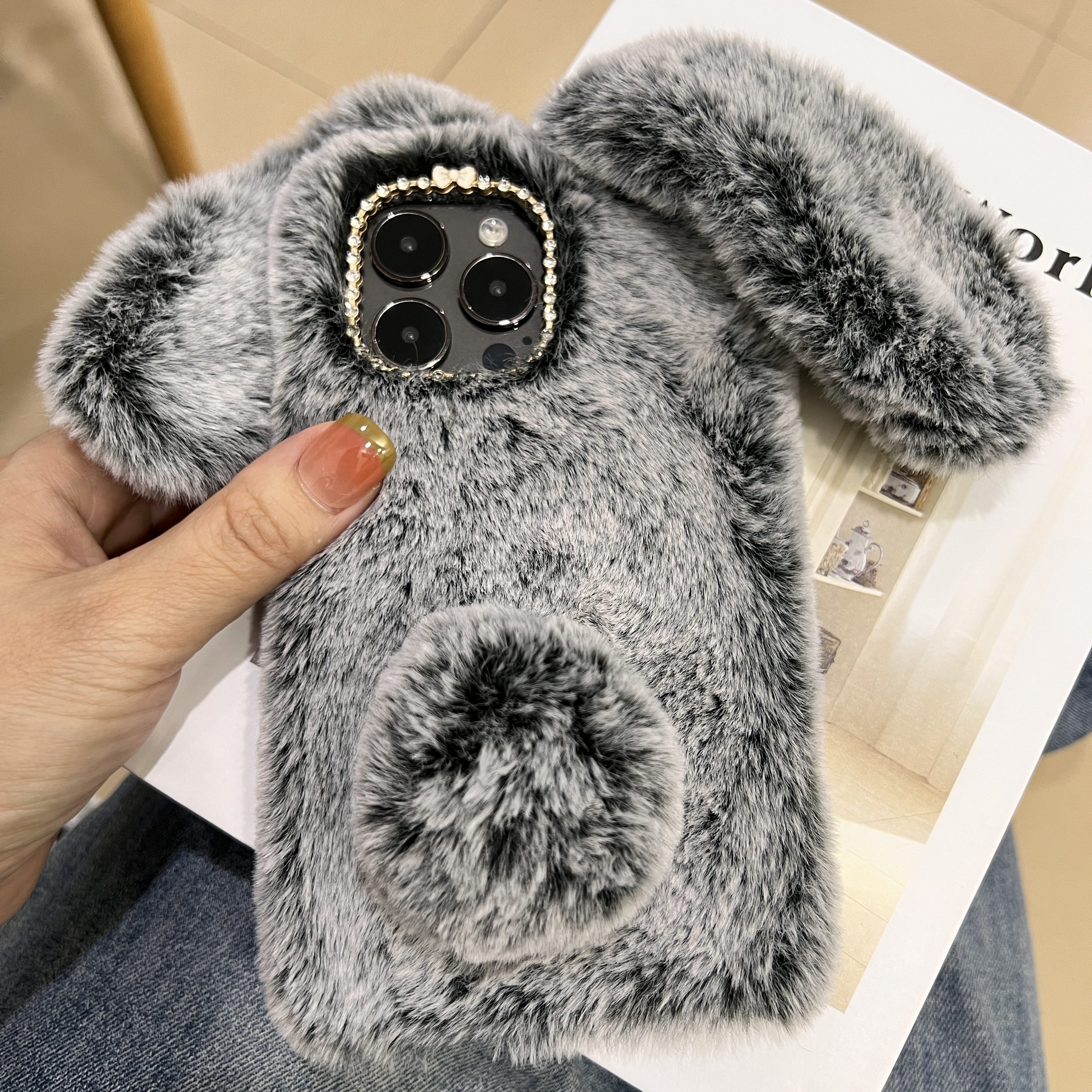 

3d Plush Phone Case, Suitable For Apple 16/ Max//15/15plus/14 Pro Max/14 Pro/14plus/14/13 Pro Max/13 Pro/13 /12 Pro Max/12 Pro/12/11pro Max/11 Autumn And Winter Plush Phone Protective Case