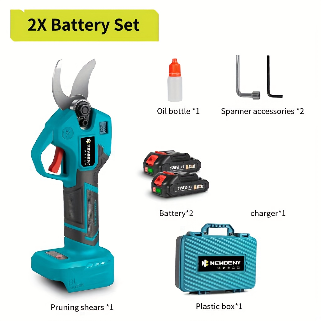 TEMU 45mm Pruning Shears, Brushless Motor Upgrade Powerful Electric Pruning Shears, Suitable For Garden Branch Pruning