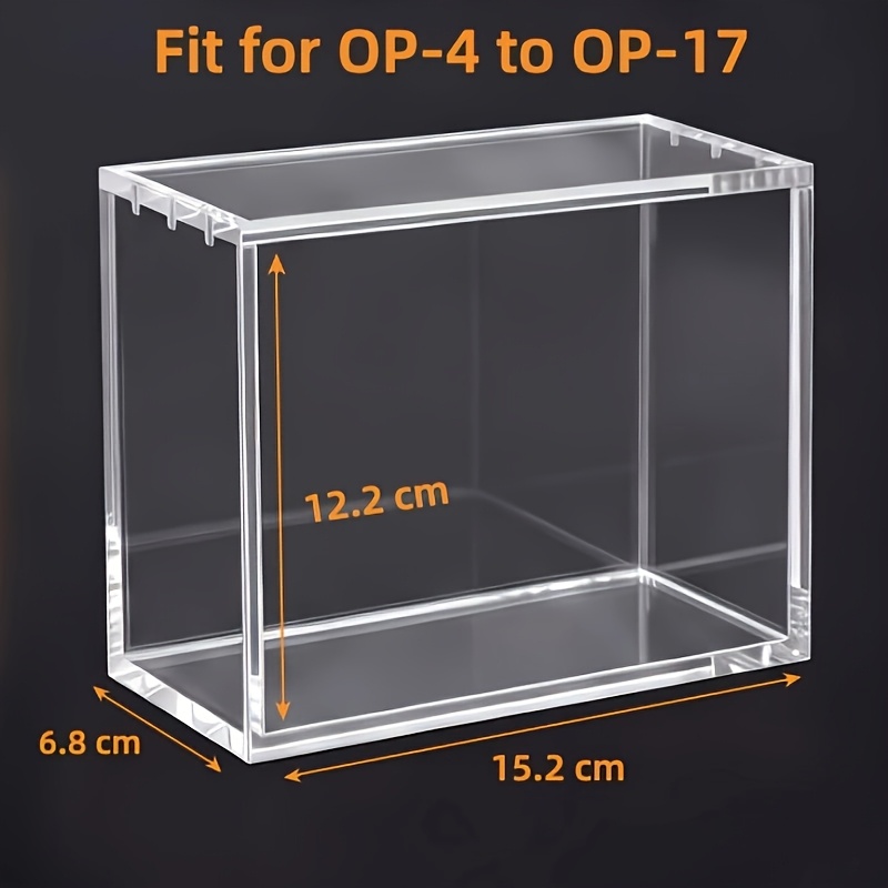 TEMU Compatible For Op-04 To Op-16 Clear Acrylic Tcg Case With 12 Strong Magnets & Uv Protection - 5mm Thick Cover Suitable For Trading Card