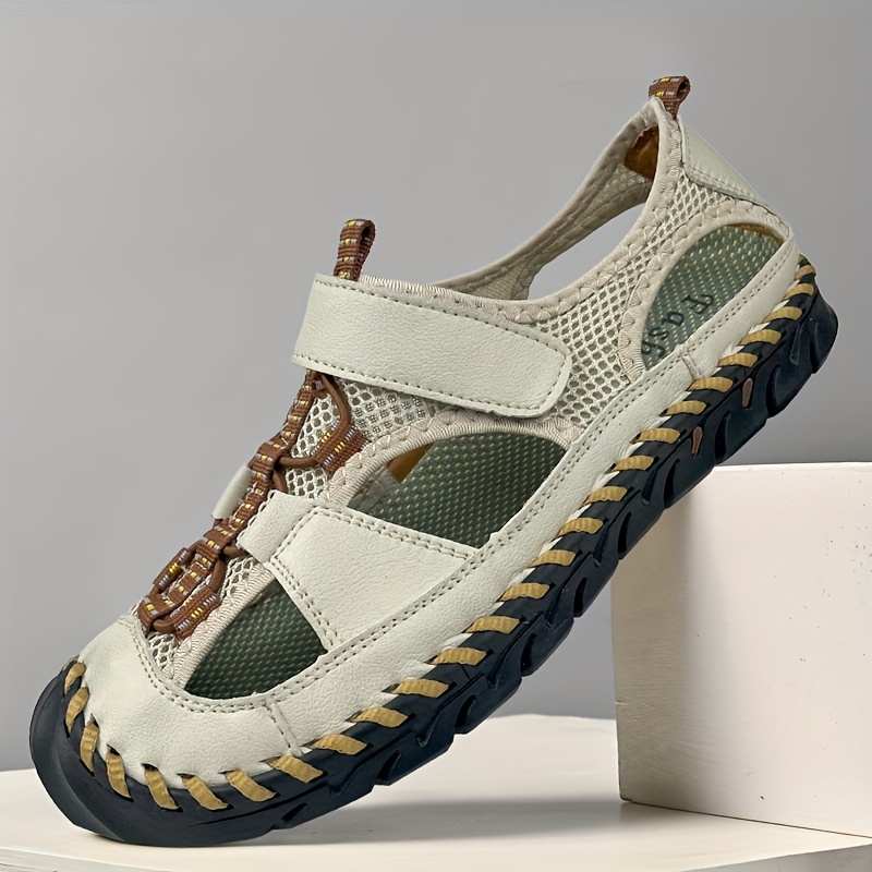 Men'S Casual Sports Sandals Solid Color, Round Toe, Adjustable Fastener, Superfine Fiber Upper, Rubber Sole, Faux Insole and Lining, Breathable Slip-Resistant Outdoor Beach Shoes for Spring, Summer, Fall 4 Men'S Casual Sports Sandals Solid Color, Round Toe, Adjustable Fastener, Superfine Fiber Upper, Rubber Sole, Faux Insole and Lining, Breathable Slip-Resistant Outdoor Beach Shoes for Spring, Summer, Fall - Image 4