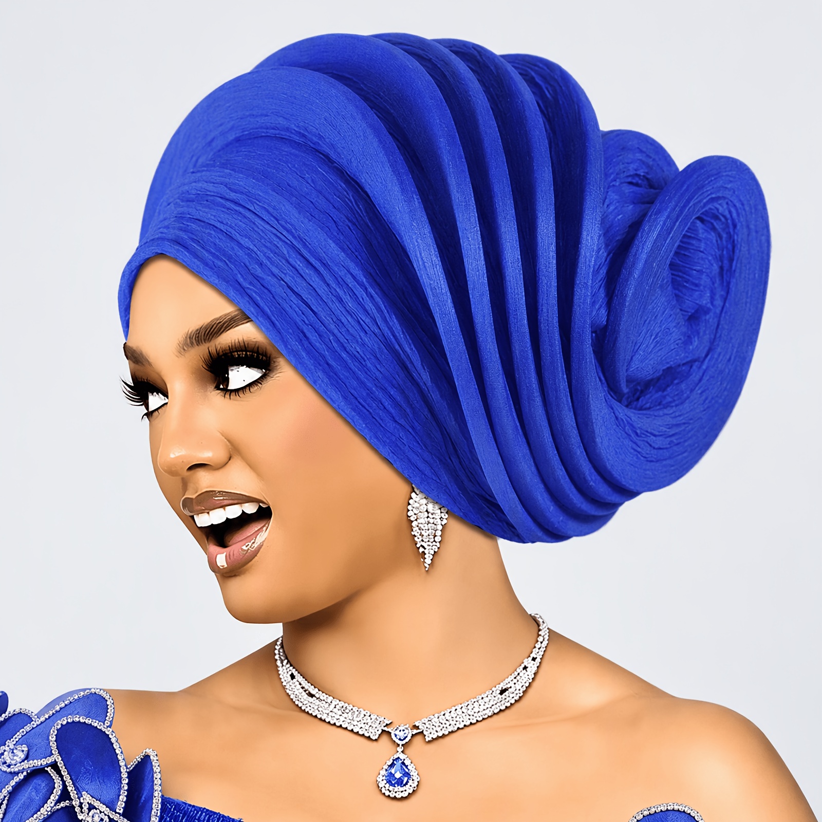 TEMU 1pc, New Style, Headscarf, Formal Hat, Head Turbans For Women, Auto African Head Tie Of Negeria, Fixed Support Without Deformation, Breathable