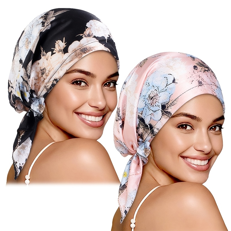 TEMU Ensemble de 2 chapeaux tricorne imprimés en de couleurs, chapeaux bandanas, couvre-chefs, chapeaux de pirate, chapeaux en tissu