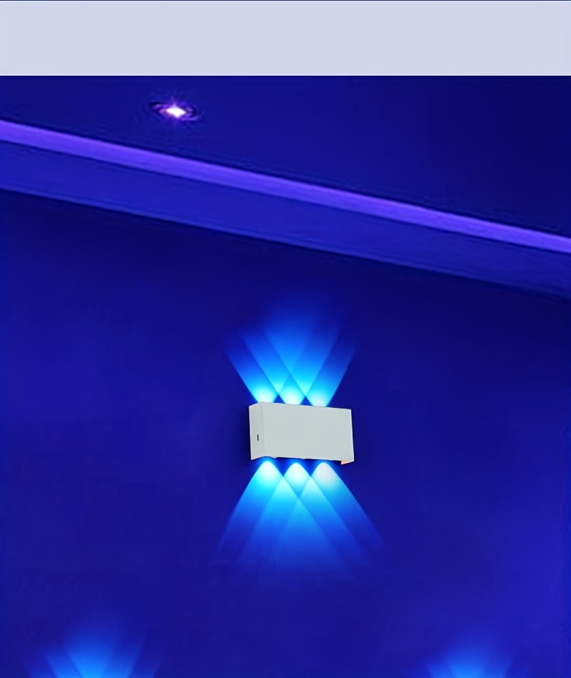 2pcs RGB 7-color Wall Light Battery Powered Degree Bedroom Corridor Living Room Decoration Creative Seven Color Gradient Dimming Night Light