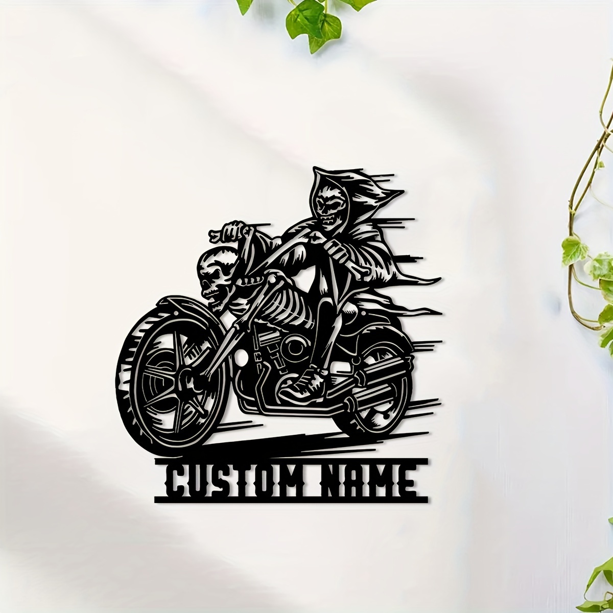 

1pc Custom Motorcycle Wall Art, Personalised Motorcycle Logo, Farmhouse Wall Motorcycle Decor, Metal Art For Living Room Living Room Office Decor, Custom Name Wall Decor For Porch, Patio, Gift