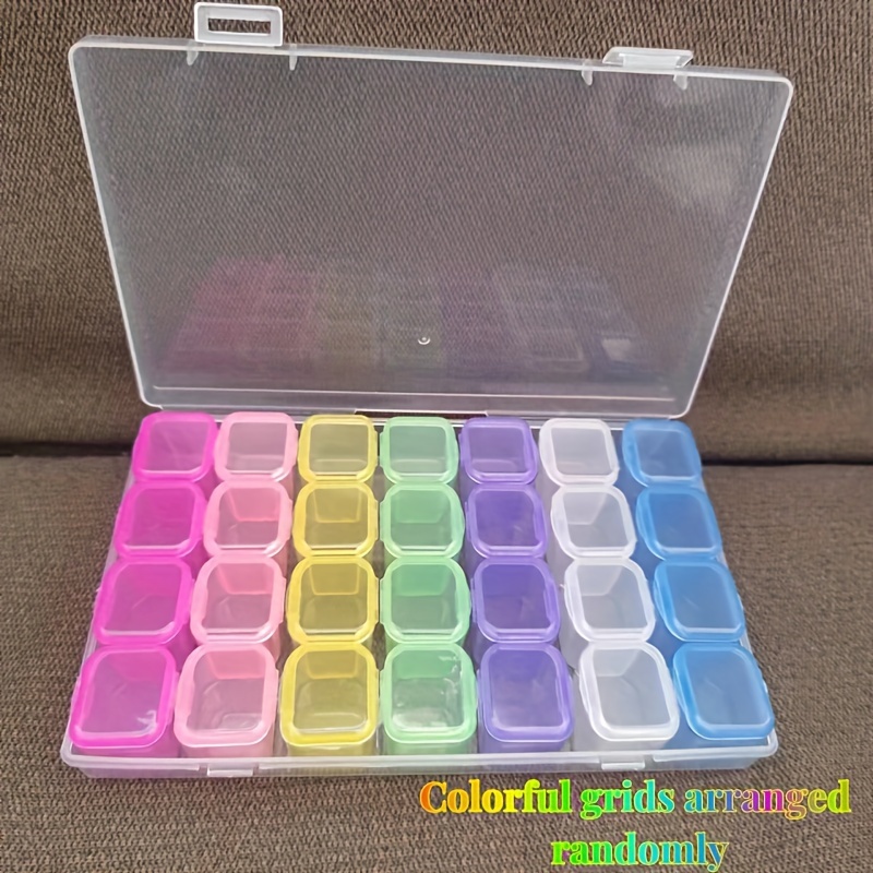 28 Compartment Transparent Plastic Jewelry Toy Storage Box - Temu