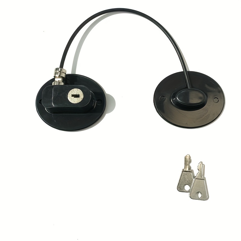 E-shop 3-teiliges Set (1 Schloss + 2 Schlüssel) – Kabinettenschloss, Kühlschranktürschloss, Aktenschubladenschloss, mit Schlüssel, bohrfrei, stromlos,