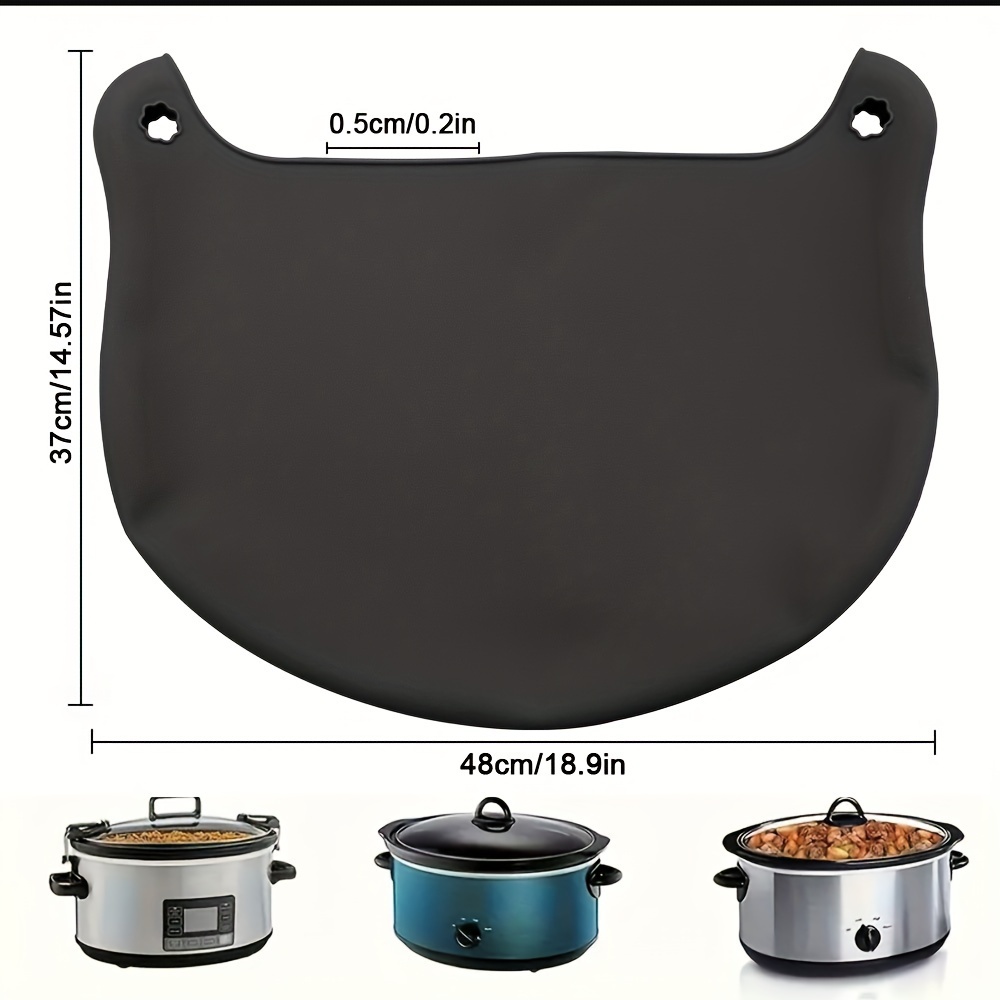 silicone slow cooker liner reusable 6 8 quart cooking bag for oval round   leakproof dishwasher safe accessory for 7 8qt slow cookers food grade silicone bpa free details 0