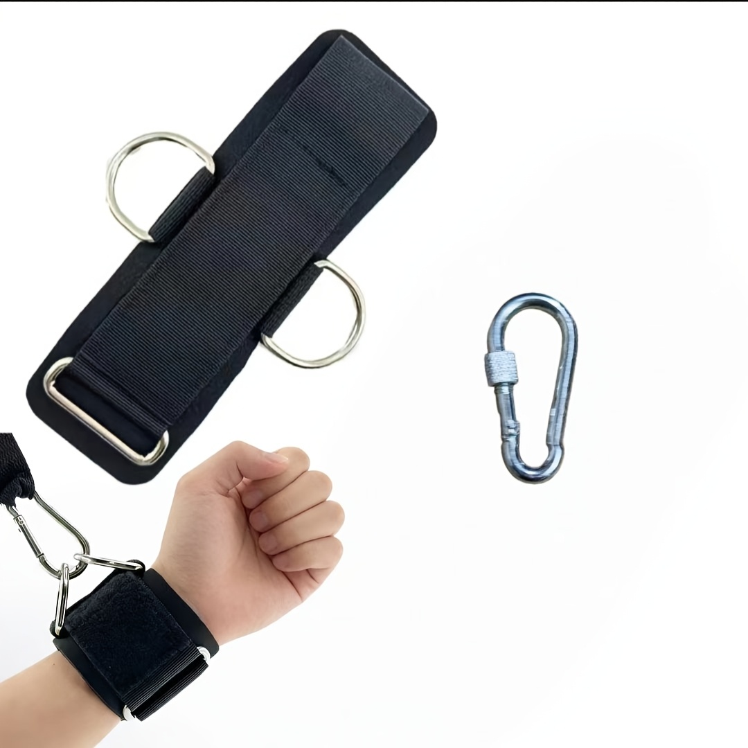 TEMU 2 piezas de muñequeras de fitness ajustables, diseño antideslizante, muñequeras ajustables de resistencia para máquinas de cable, levantamiento