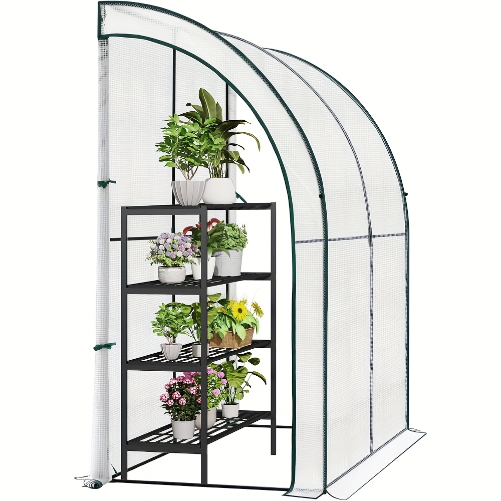 TEMU 1pc Greenhouse, Aluminum Foil Greenhouse, Tomato Greenhouse, With Roller Shutter Door, Pfft, Plant Greenhouse, Large Space, 140g/m2, Sturdy And
