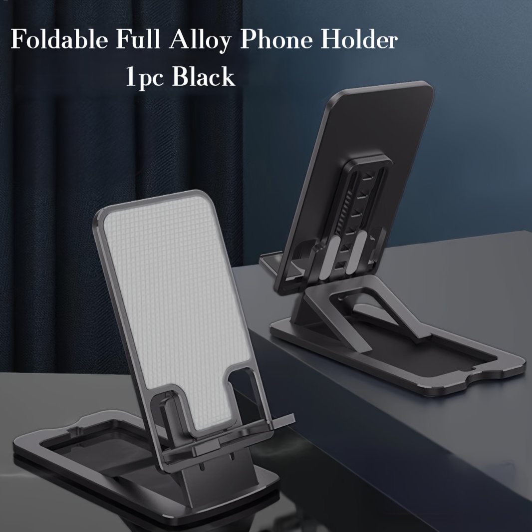 TEMU 1 Stück Aluminium Kartenstil faltbarer & höhenverstellbarer tragbarer Schreibtischhalter – Universal für Smartphones & Tablets – Ultra kompakt &