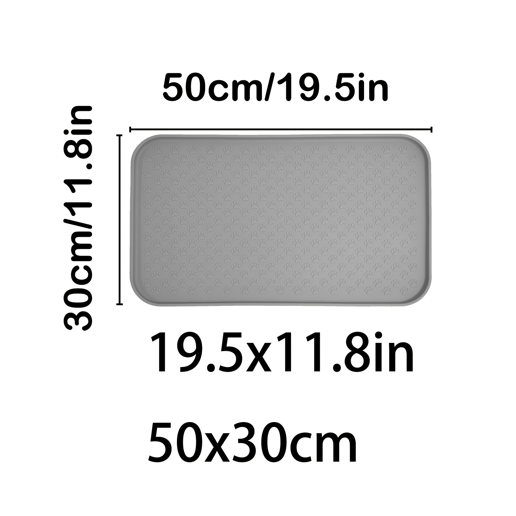 Image of Dog Food Mat Anti-spill Protection, Pet Feeding Mat For Cat And Dog Water Bowls, Durable Thickened Silicone Pet Mat