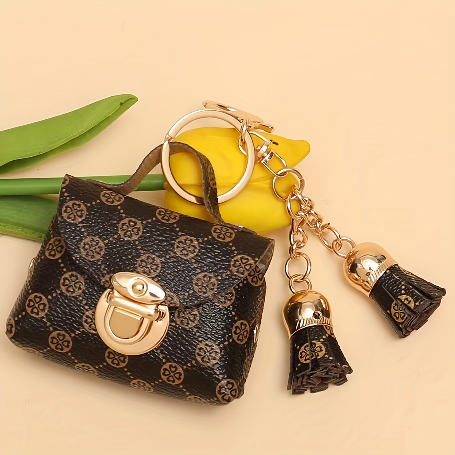 Image of Bell Bag Pendant, Earphone Mini Bag Women' Charm Pendant, Snap Fastener Women' Travel Tassel Pendant