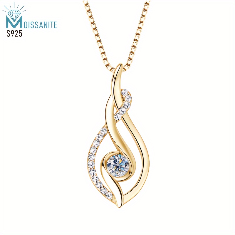 

S925 Sterling Silver Moissanite Necklace Women Necklace Fashion Luxury For Valentine's Day Engagement Birthday Gifts And Gift-giving