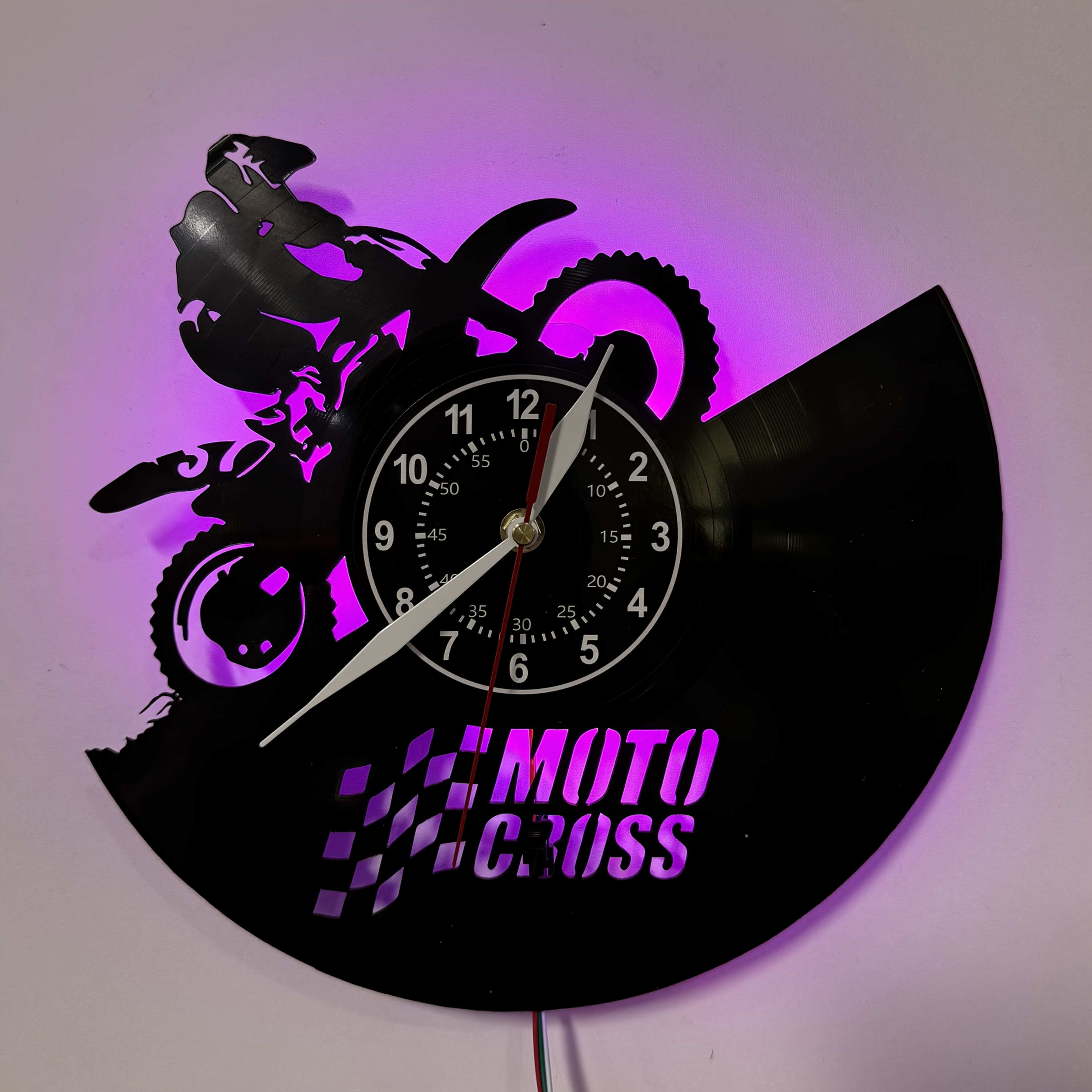 orologio parete in tema moto luci led Temu Italy