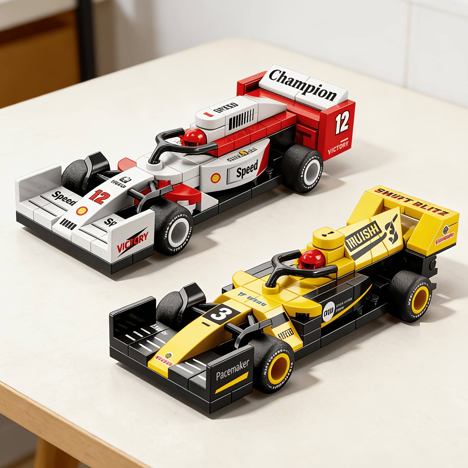 Pull-Back Car Building Block Model Set, Creative Gift