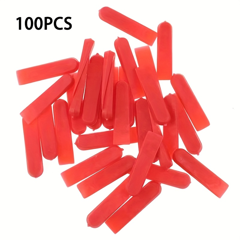 TEMU Lot de 100 cales réutilisables en plastique de 5 mm, entretoises, clips de mise à niveau, positionneurs de sol, outils de construction pour le