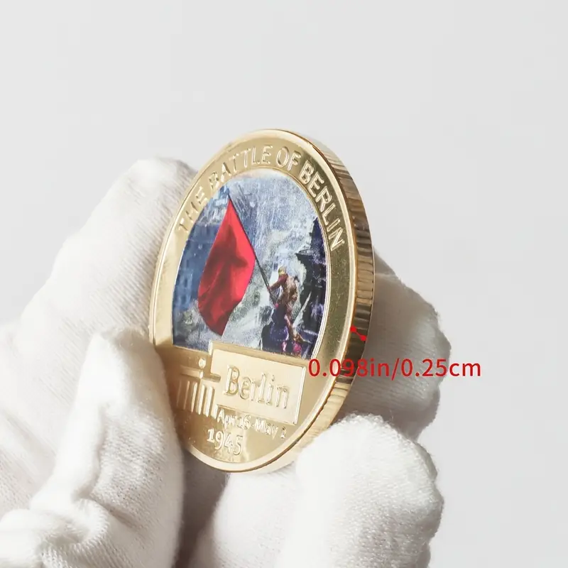 набор из 5 металлических памятных берлинской битвы с бархатной сумкой, подарок на , день рождения подробные сведения 2