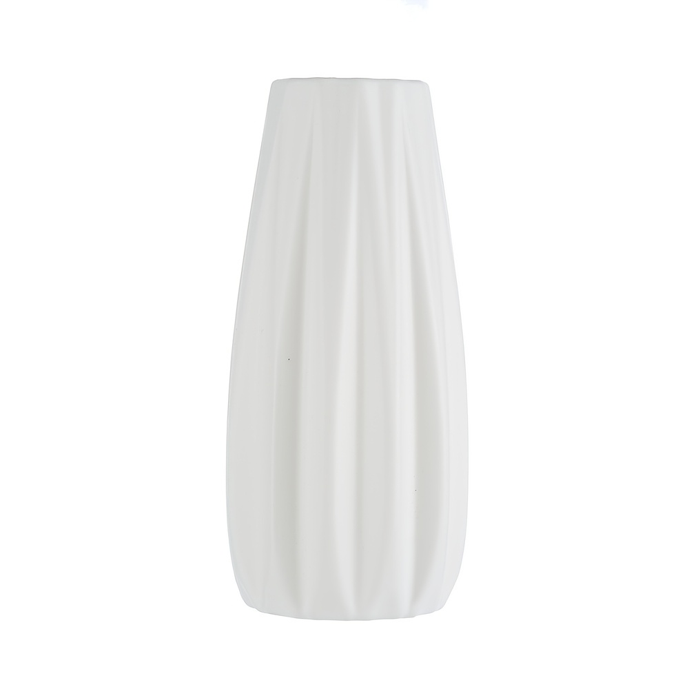 Vertical Stripe Plastic Vase, Dining Table Tv Cabinet Decoration Floral Arrangement Vase