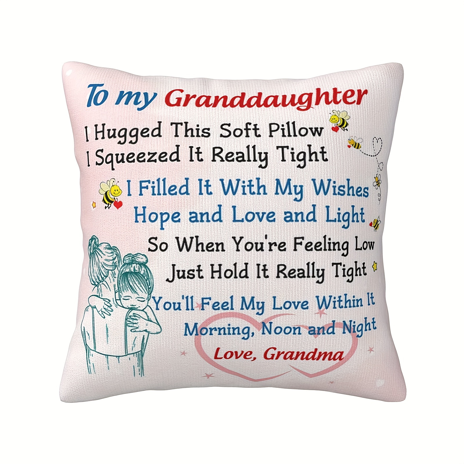 

-to-granddaughter - , 18x18 , Zip , - For Sofa & Bedroom Decor